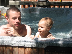 Hot Tubbing with Daddy